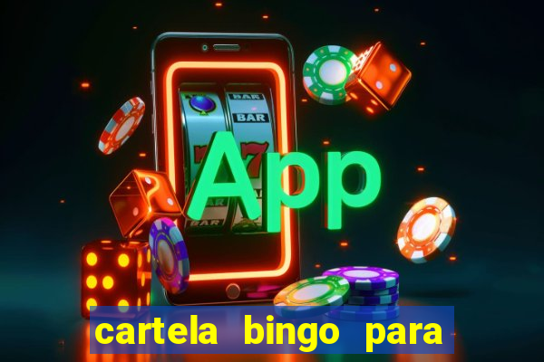 cartela bingo para cha de cozinha imprimir gratis